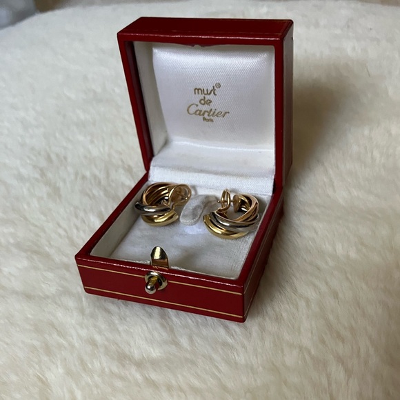Authentic Cartier Trinity Earrings, Classic Model - Picture 5 of 10